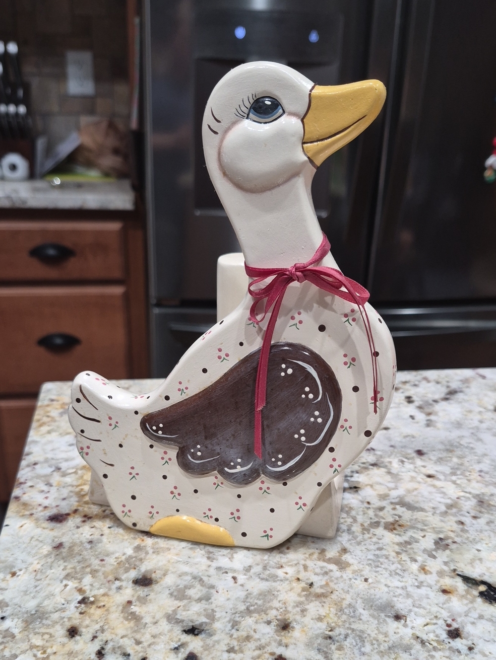 Vintage Ceramic Duck Paper Towel Holder